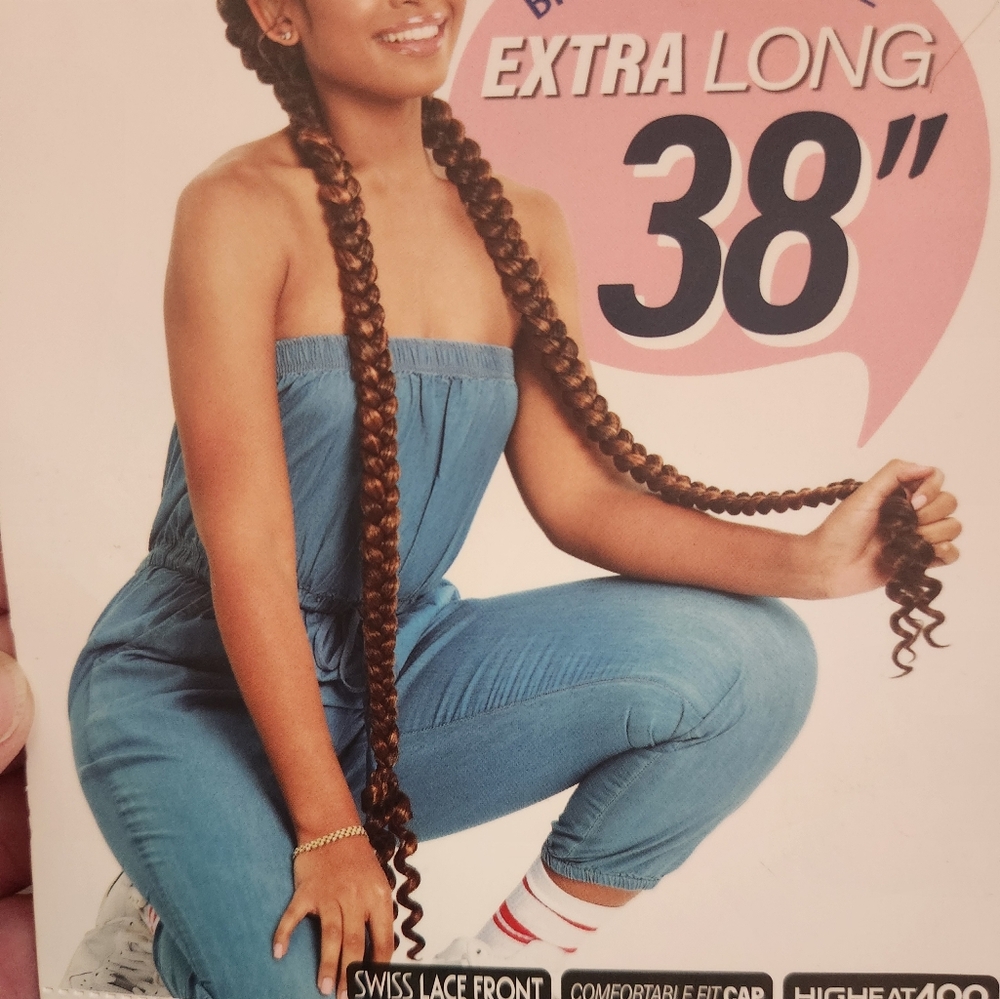 Swiss Lace Front 38" Braided Wig